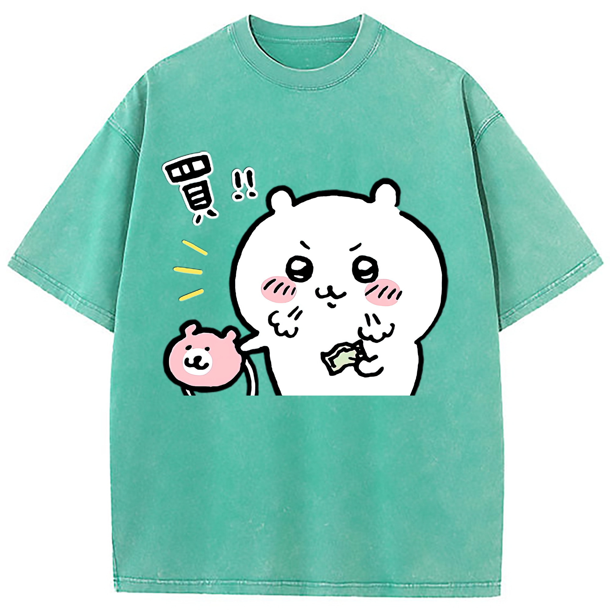 （画像用） ちいかわ ちいかわ Chii-kawa chiikawa 綿100% ヴィンテージ風 半袖Tシャツ（フロントプリント）